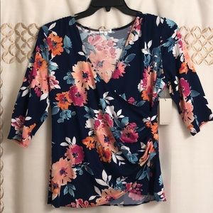 Kiyonna Camila Cinch Floral Top 0x